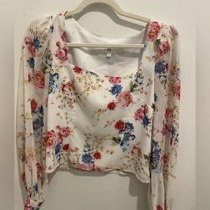 LPA floral blouse size small